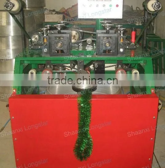 Metalized Tinsel Garland Cutting Machine with star,heart shape