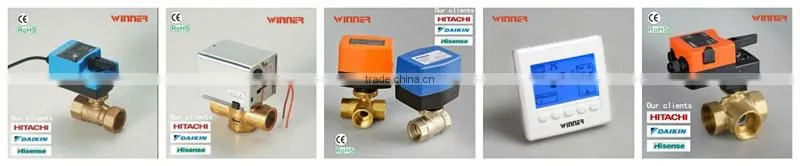 3 way electric motorized ball valve for central air conditioner control