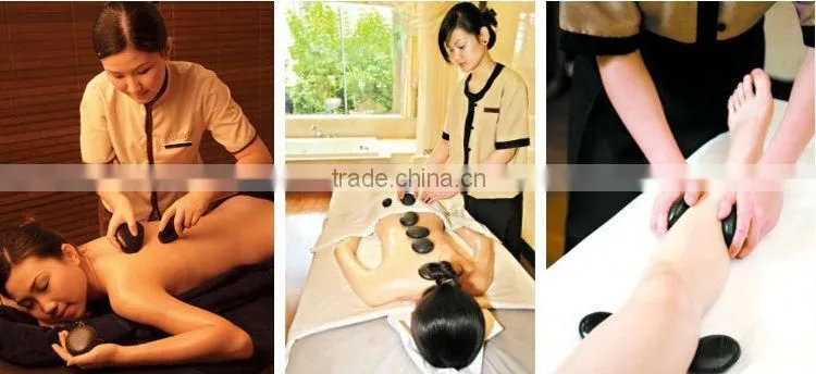 16pcs/set Hot energy stone volcanic thermal SPA Meridian Scraping massage stone