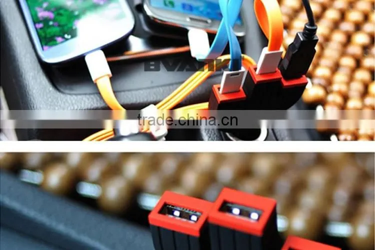 2016 new Electric Type and Mobile Phone Use fast charge cheap price 3 in 1 Car Charger Cactus Triple 3 USB Ports usb Car Charger
