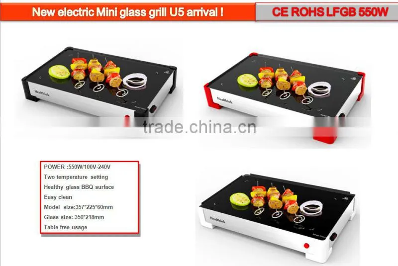 550W indoor,housing use electric bbq grill