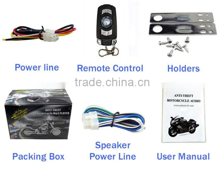 China motorcycle alarm mp3 player buy wholesale direct from china