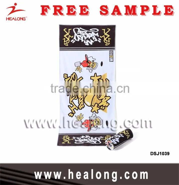 Sublimation Customized Logo Gym Sport Personalized Cleaning Cartoon Towel Design