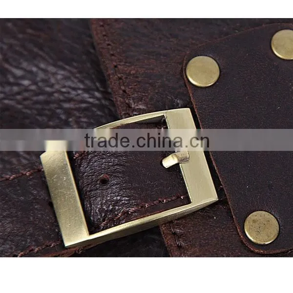 Wholesale Drop Shipping Vintage 100% Genuine Leather Cowhide Men Chest Bag Small Shoulder Cross Body Messenger Bag Bags For Men
