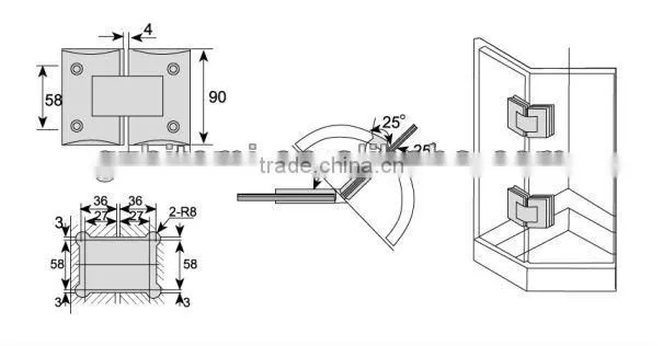 bathroom glass clamp