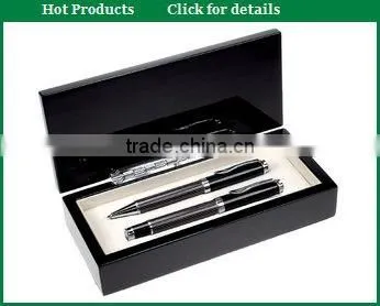 Cherry wood pen box with transparent window