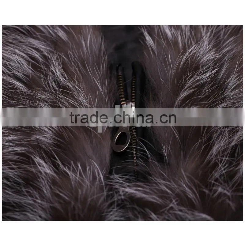 QD30530 Factory Wholesale Fashion Simple Silver Fox Fur Vest For Women 2016