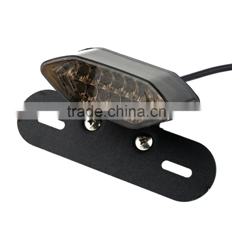 black Motorcycle Lens LED Lights Integrated Tail Brake Stop Running License Lamp Bulb Motorcycle Tail Turn Signal For Quad ATV