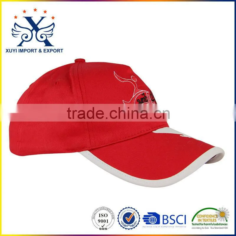 fashion hats caps custom embroidery wholesale cheap red 5 panel hats