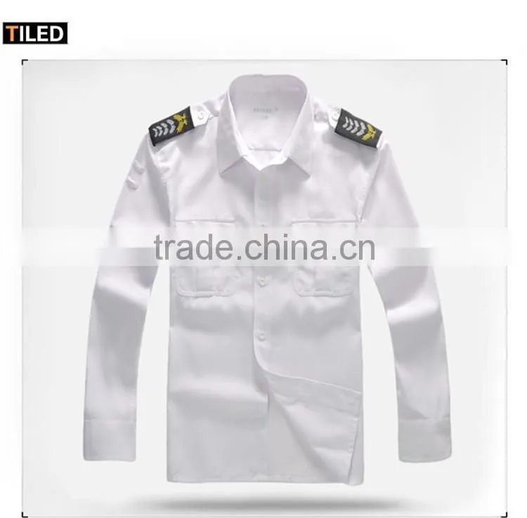 Top quality white security guard uniform shirts cheap price