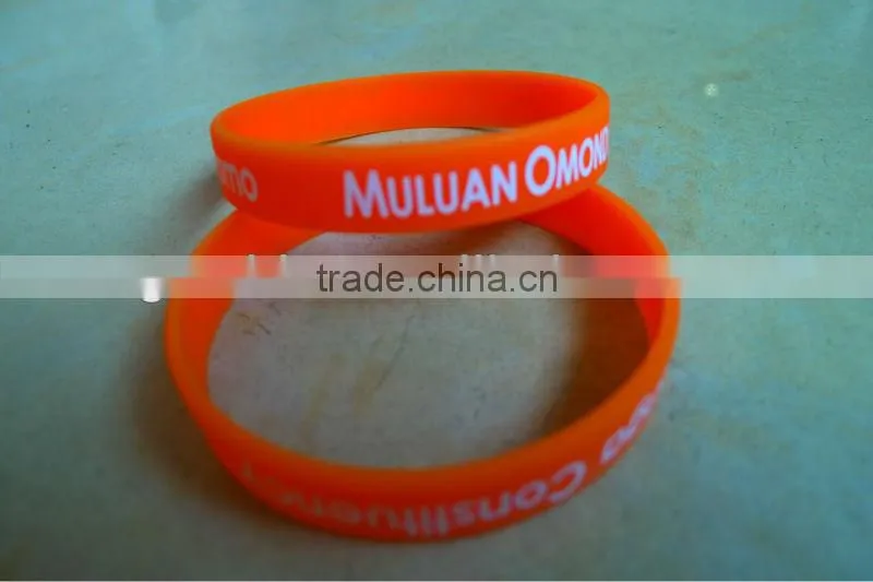 Silicone bracelet with country logo printed