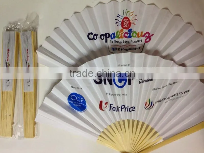 Personalized foldable bamboo fans