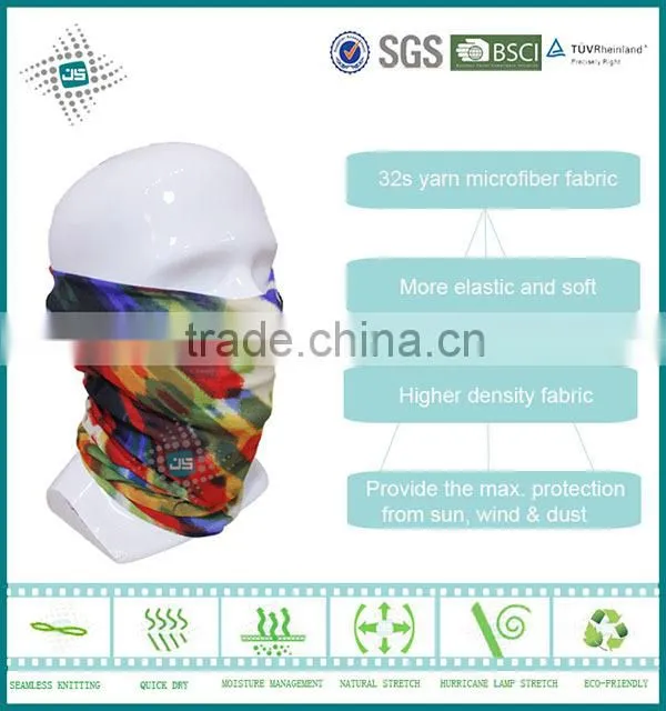 Custom printed microfiber tube headwear