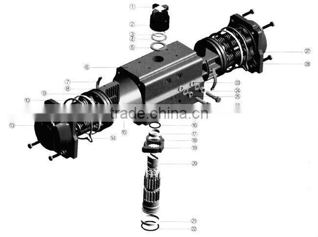 Pneumatic Actuator Valve,Butterfly Valves with Pneumatic actuator,AT Series actuator