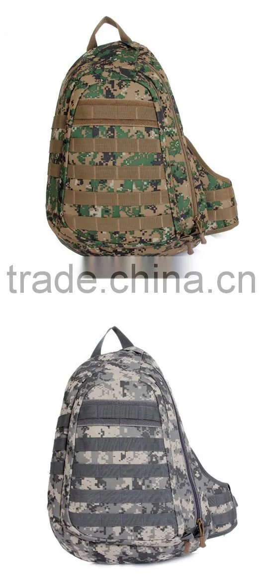 Outdoor leisure sport camouflage molle tactical military sling bag
