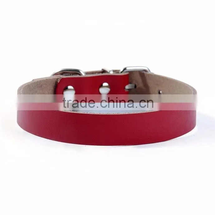 5 Color Options Cheap Personalised Leather Dog collars