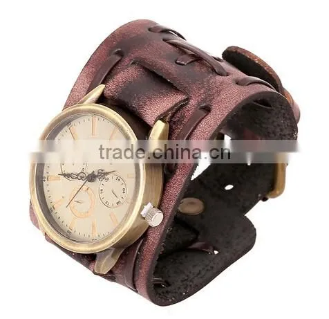>>< SW16688 HOT SELLING Men handmade Leather Watch Bracelet/