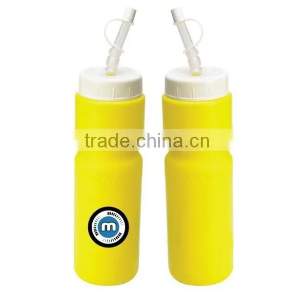 1000ml/32oz BPA free plastic sports bottle with straw lid