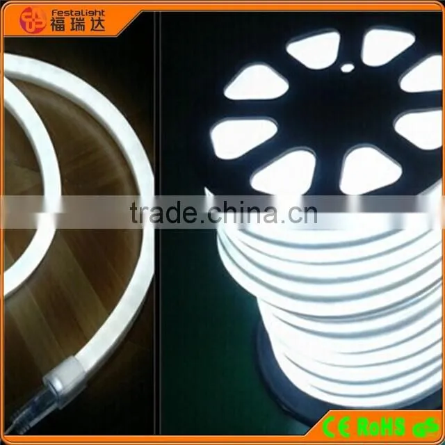 Canton festalight 2016 China supplier Holiday christmas decoration IP44 110V 220 volt colorful led neon flex rope light with CE