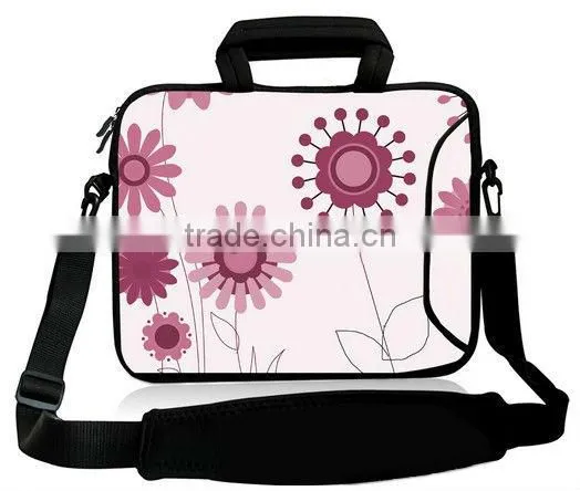 Fashion artwork printing and high quality neoprene laptop bag