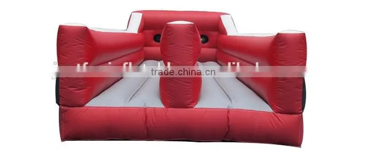 inflatable bungee run, dual lane bungee run race game with running bungee cord
