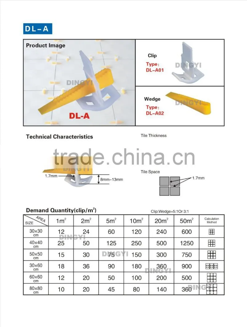3mm tile leveling system clip tile leveling clip spacer