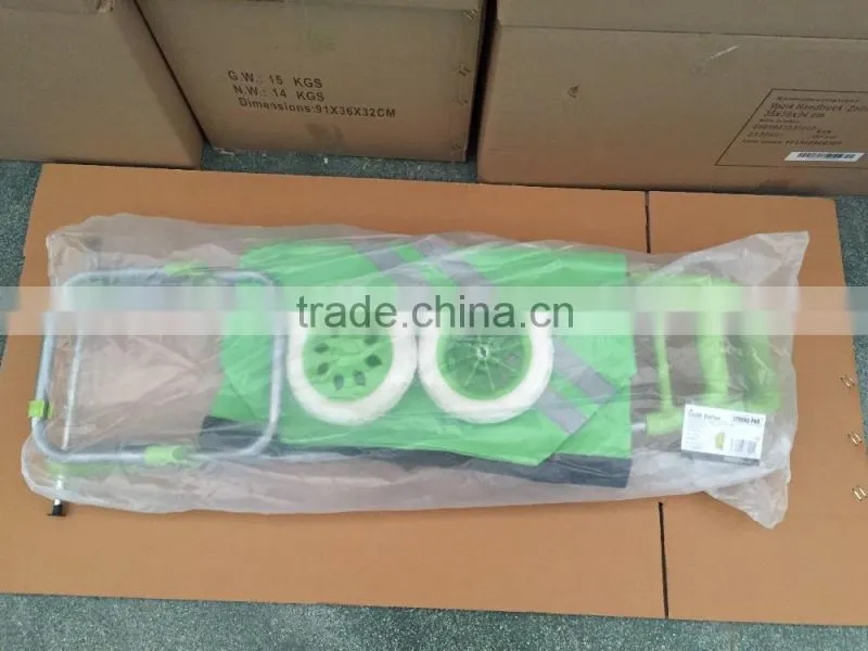 Foldable shopping trolley bag with reflective strips