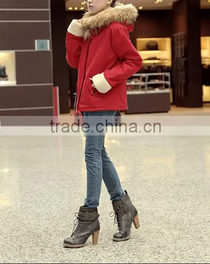 New Ladies Women's Winter Warm Casual Parka Fur Jacket Hooded lady jacket