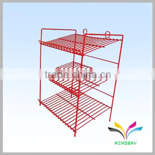 High Quality Factory Customize Wire Metal 4 tiers mineral water rack