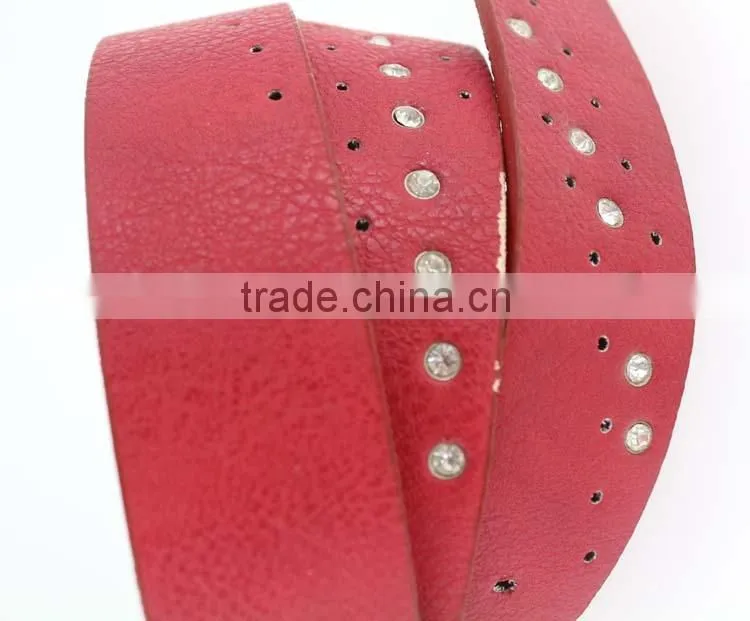 Women's fashion rhinestone studded belt with shiny gold rhinestone buckles in yiwu