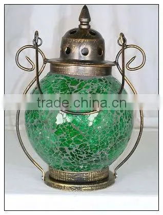 glass mosaic lantern lamp for candle