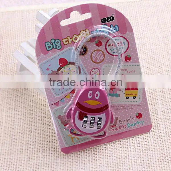 High quality Resettable cable Combinaton Padlock small cable Lock CH-QQ