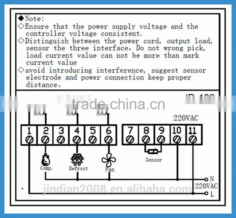 humidifier temperature humidity controller JD-109