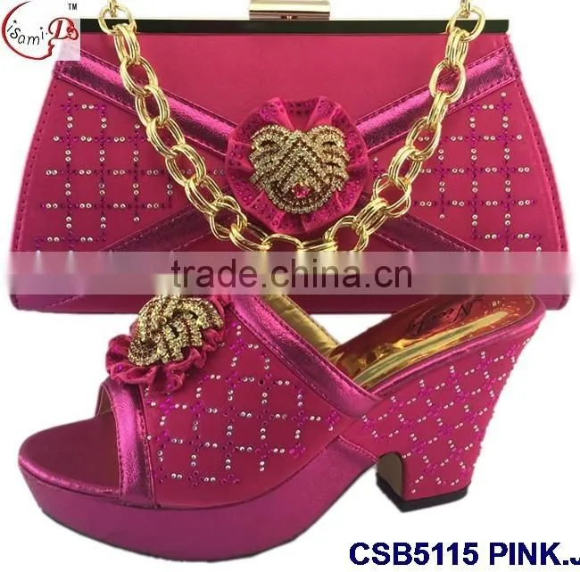 CSB5115 Newest design 2016 top fashion woman hot selling shoes with matching bags factory price shoes whole sale price