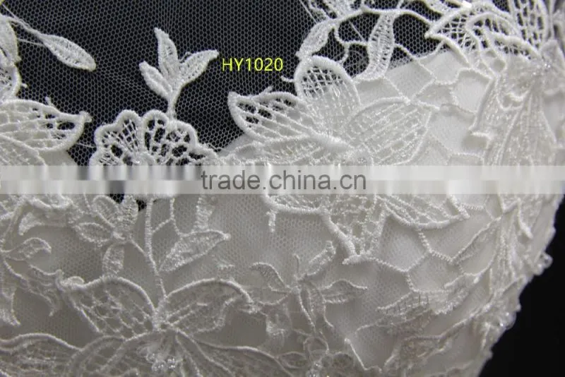 Real factory product! Venice lace flower with delicated beading mermaid wedding dress