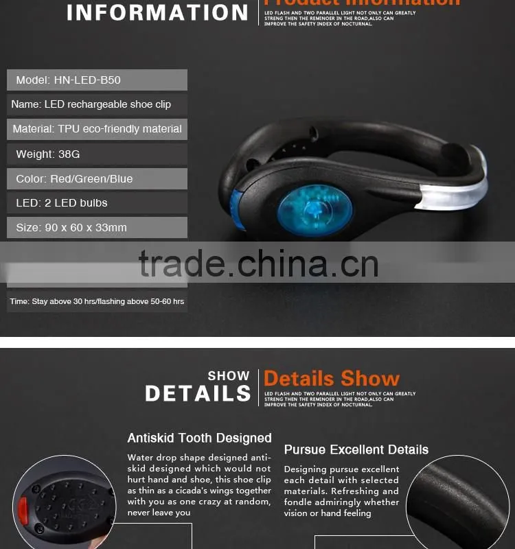 Led shoe clip light led shoe light for shoes