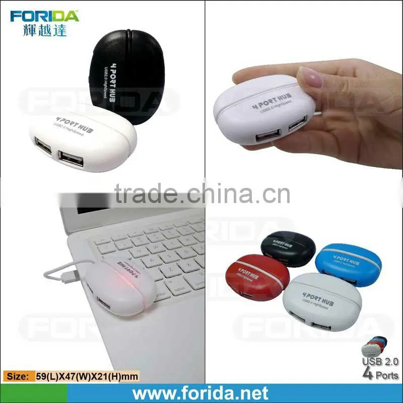 4 ports usb hub round shape