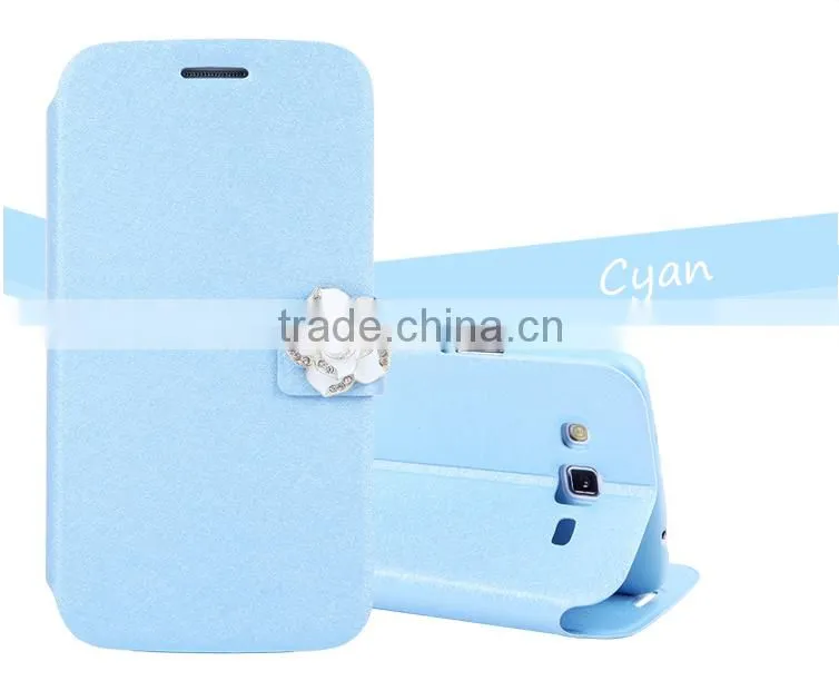 Silk Pattern Flip Leather Case With Card Slot Phone Case Wholesale For Samsung Grand 2