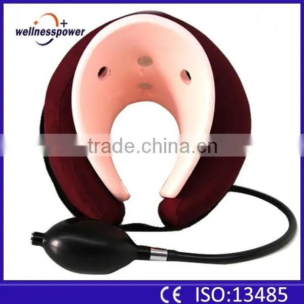 2016 adjustable red rubber air bag inflatable cervical neck collar