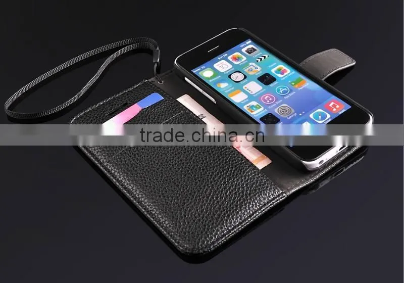 High quality Litchi Vein PU leather case for iphone5c,for iphone5c leather case