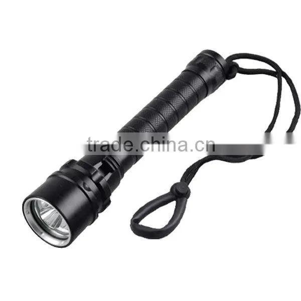Diving Usage Wide Angle Aluminum 3000 High Lumen Torch Flashlight