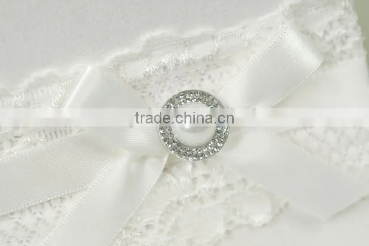 white lace wedding invitations with pearl canton fair 2016