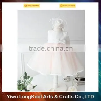 Hot sale breathable birthday long tutu dress for kids light pink plus size tutu dress