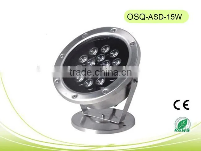 Hot sales CE/RoHS approval, IP68 waterproof outdoor with low price LED Underwater Lamp 15W