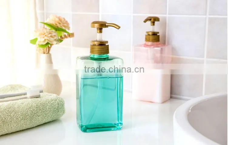 colorful plastic Lotion Pump Bottle Shower Gel/Shampoo Refillable Bottles Empty Pressure Container 600ml
