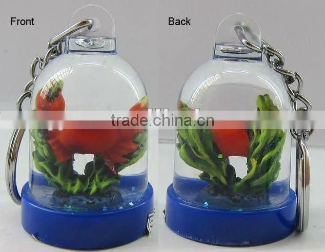 Goldfish Acrylic Keychain snow globe