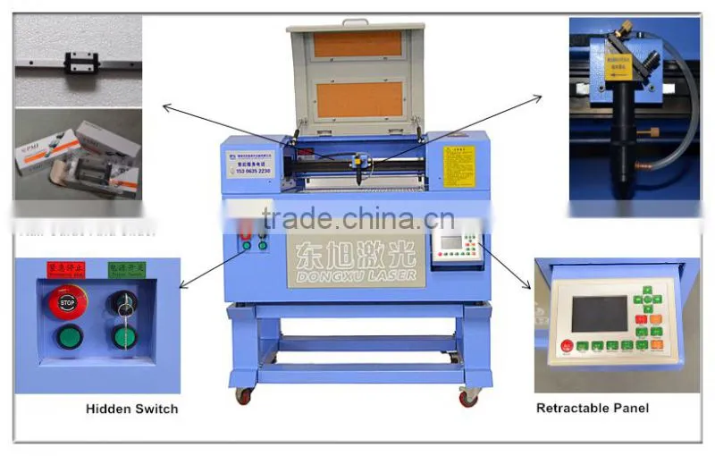 600*400mm wedding card Co2 laser cut machine for small business
