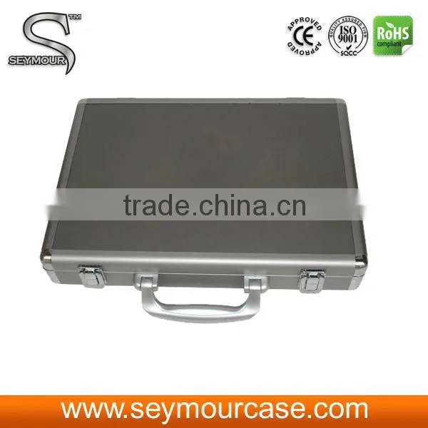 Merchandising Display Case For Quartz Stone Floor Tile Aluminum And Telescoping Handle Display Suitcase Alumimum Display Case