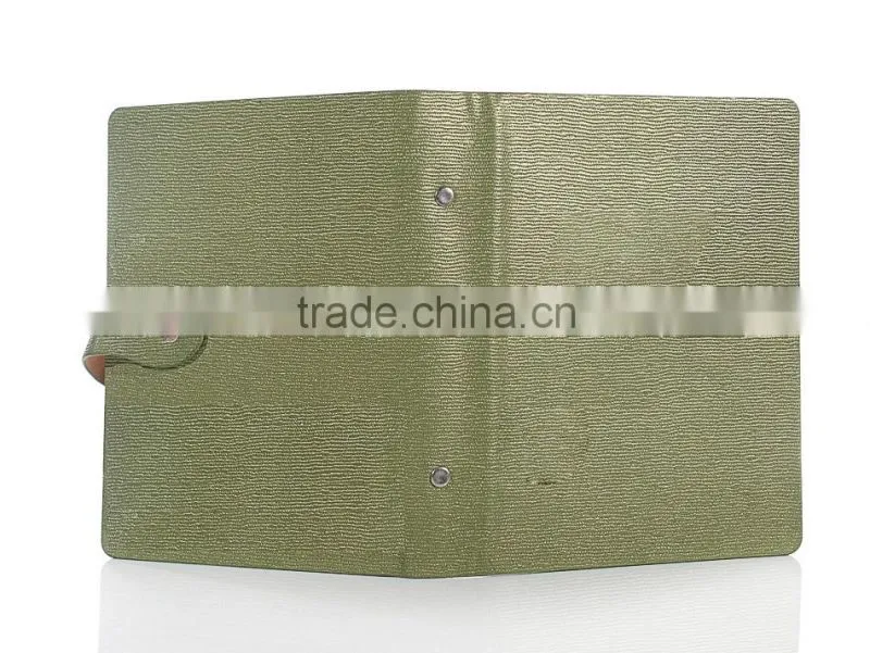 Midori personalized leather notebook with buckle & card holder waterproof leather notebook