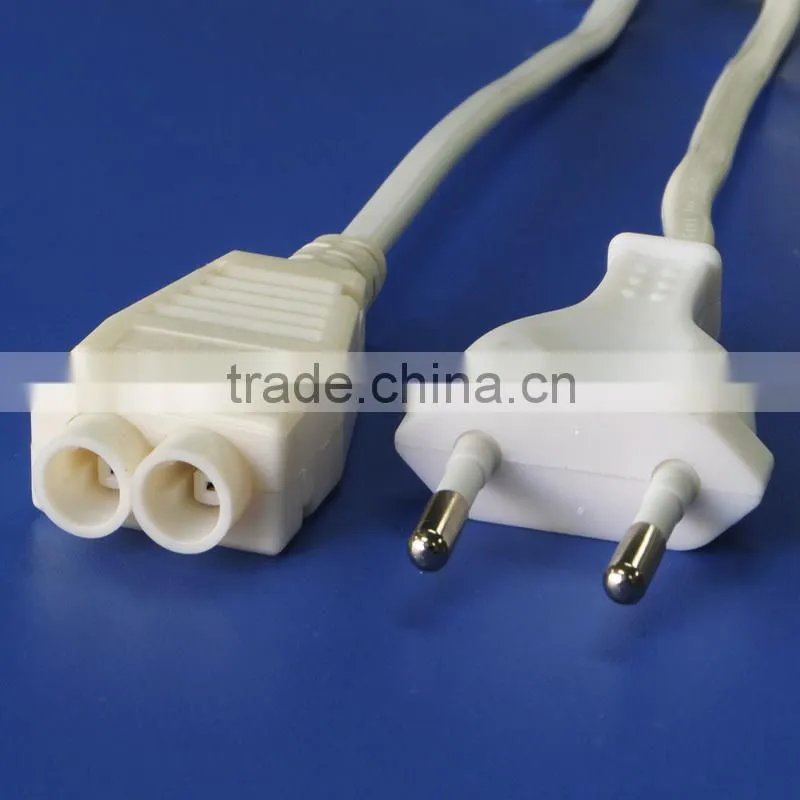 uk 3 pin to europe 2 pin adaptor plug output led electrical 2 pin male plug cable connectors white with Euro socket